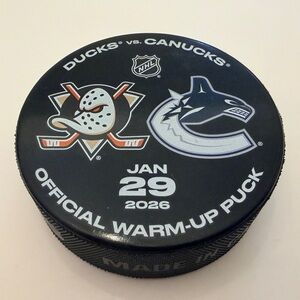 Anaheim Ducks Vs Vancouver Canucks Shutout Game Warm Up Puck Jan 29 2026